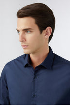 Best Fitted Navy Non-Iron Men Shirt