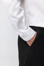 White Chic Textured Men Shirt