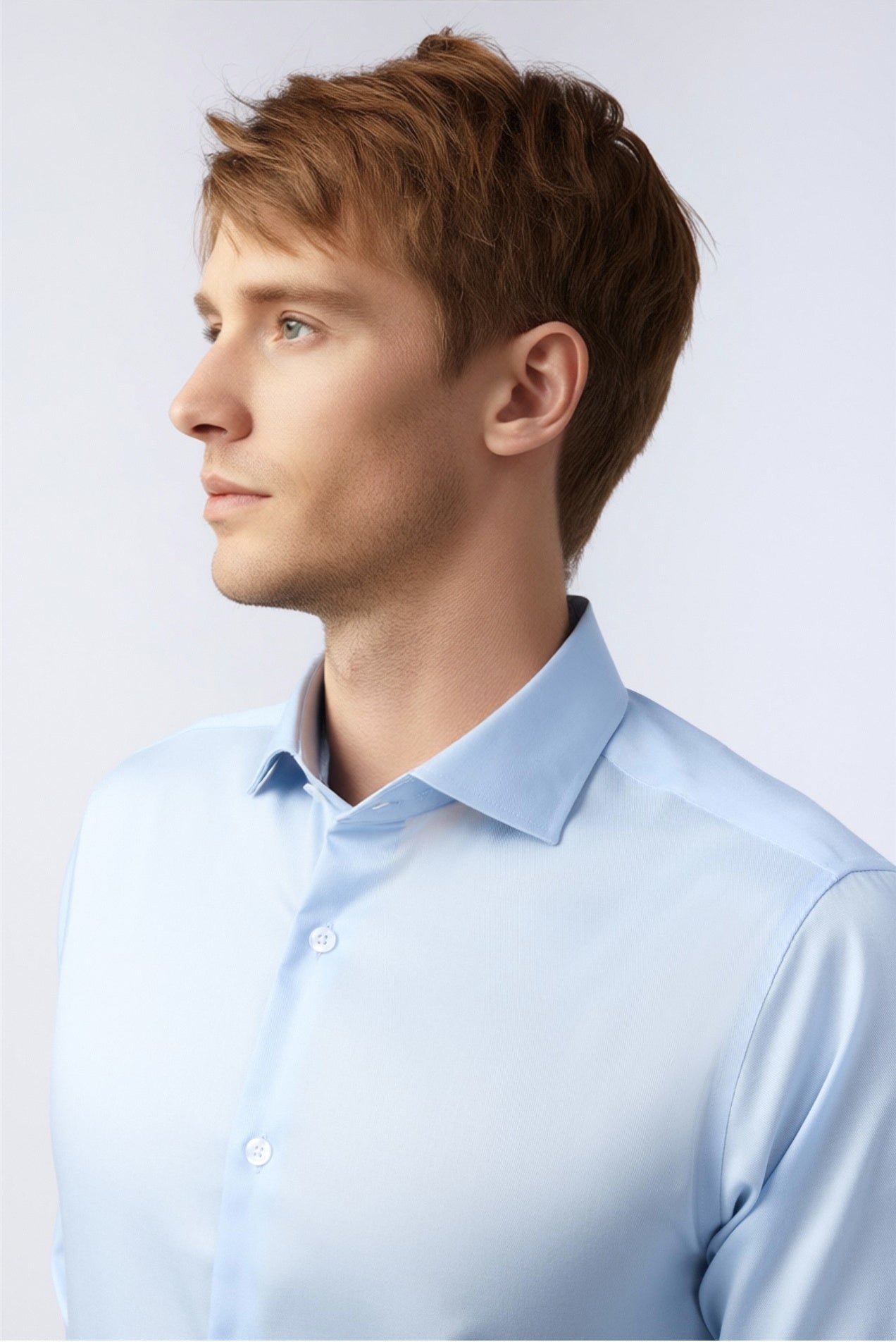Chic Blue Non Iron Textured Shirt For Men Secondary image