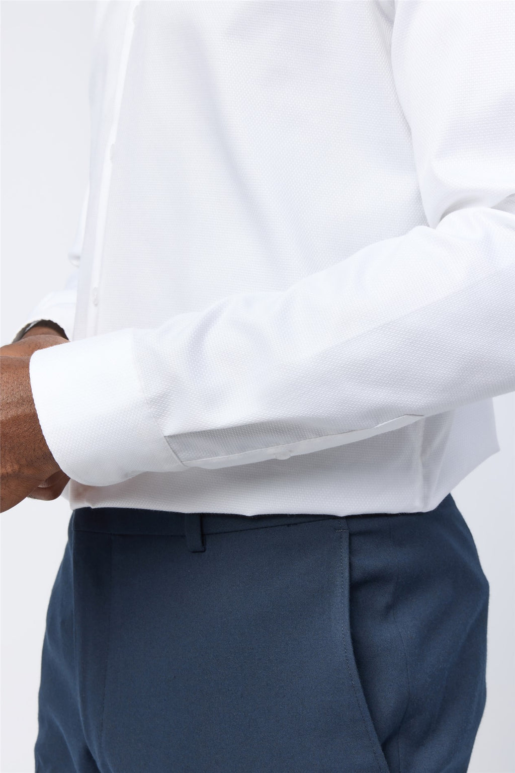 White Non-Iron Best Fitted Men's Shirt