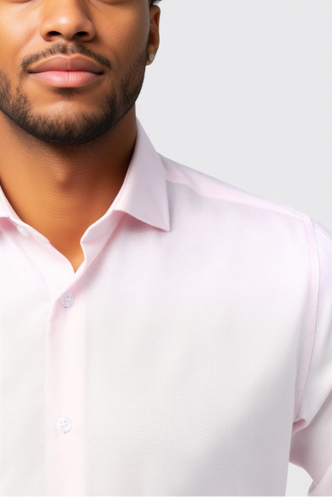 Charming Light Pink Non-Iron Shirt For Men