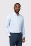 Chic Blue Striped Non-Iron Shirt For Men