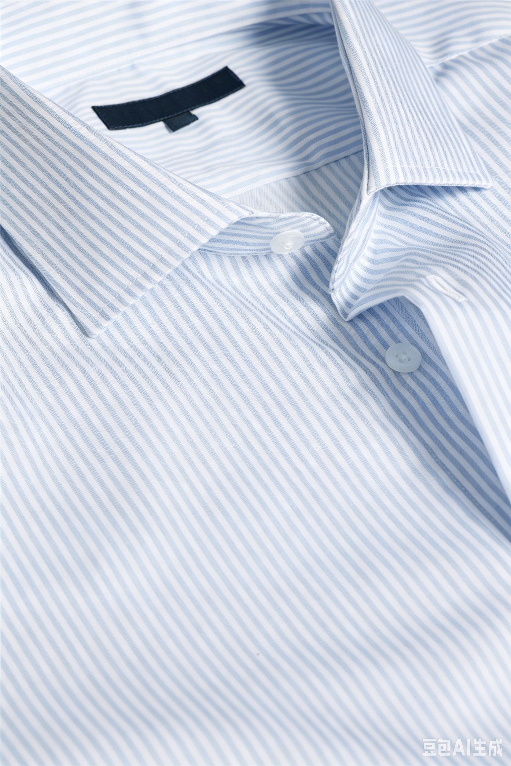 Chic Blue Striped Non-Iron Shirt For Men