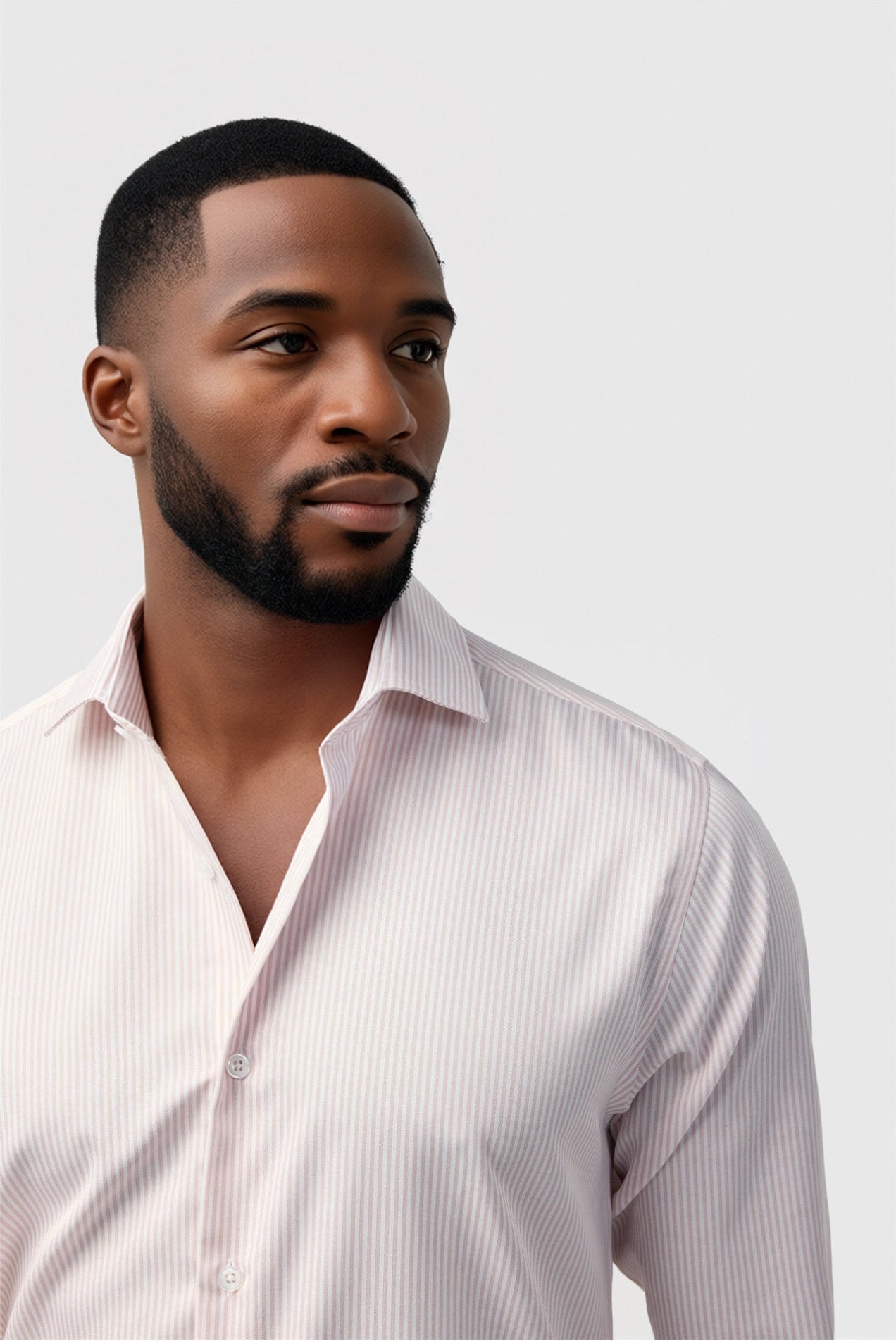 Stretch Pink Striped Non-Iron Men Shirt Secondary image