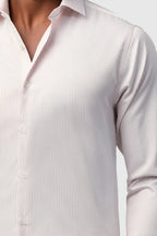 Stretch Pink Striped Non-Iron Men Shirt