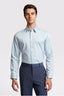 Textured Men Light Blue Sateen Shirt