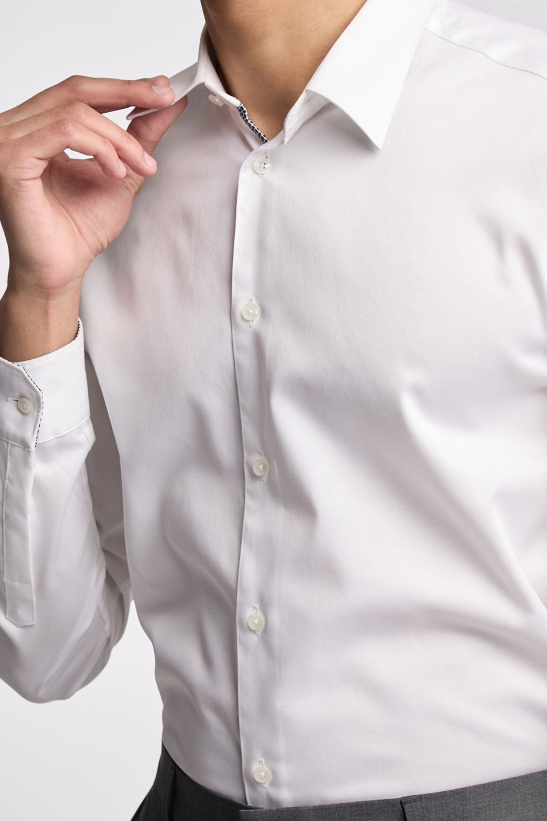 Premium White Sateen Shirt For Men