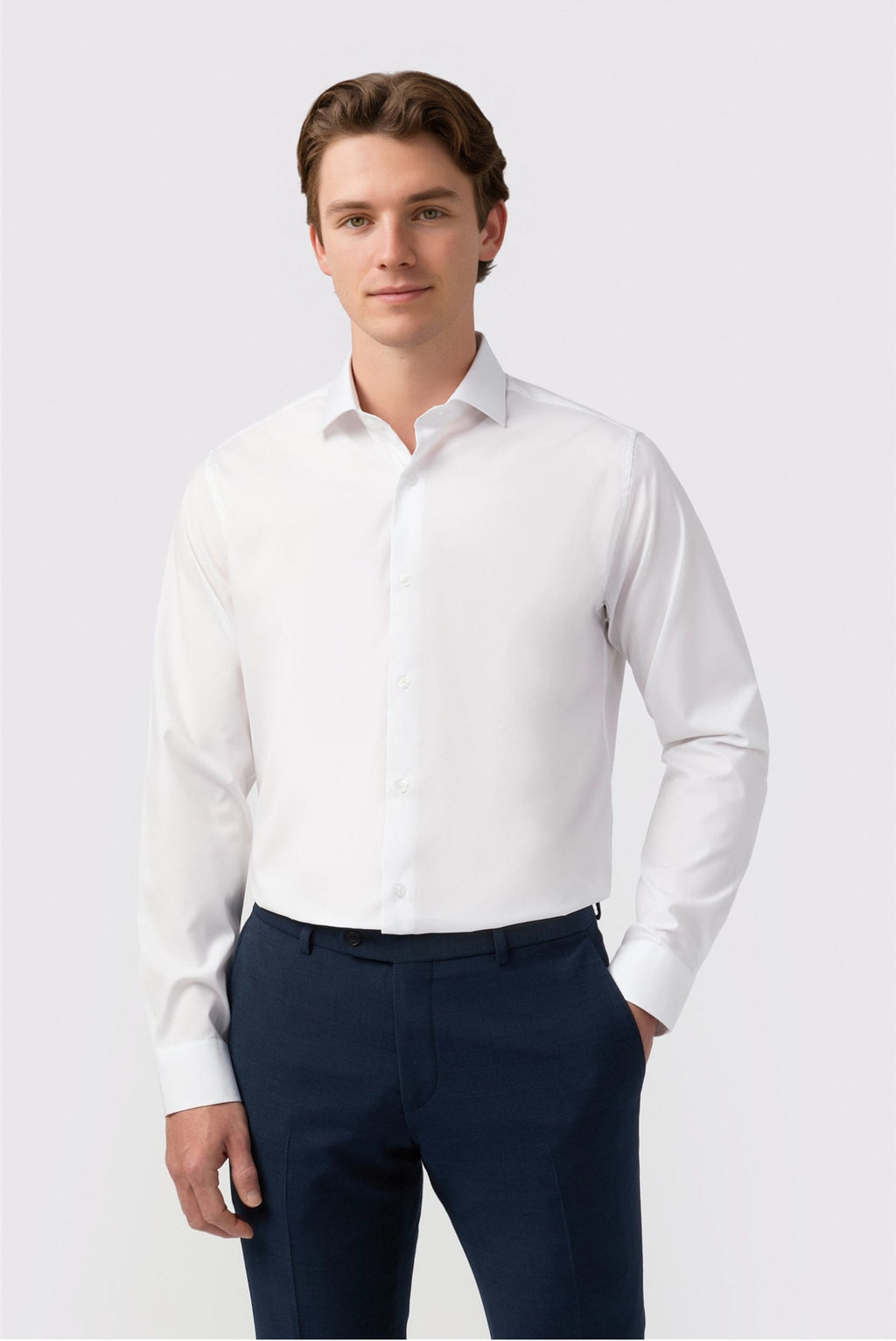 Bespoke Non-Iron Stretch White Shirt