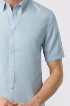 Stylish Pale Blue Short Sleeve Men Shirt