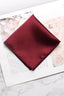 Solid Burgundy Satin Men's Pocket Square