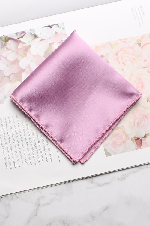 Solid Pink Satin Men's Pocket Square Main image