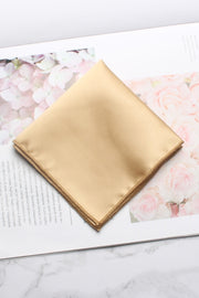 Solid Champagne Gold Satin Men's Pocket Square
