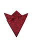 Red Black Paisley Jacquard Men's Pocket Square