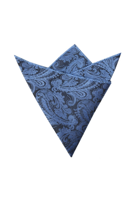 Light Blue Paisley Jacquard Men's Pocket Square Main image