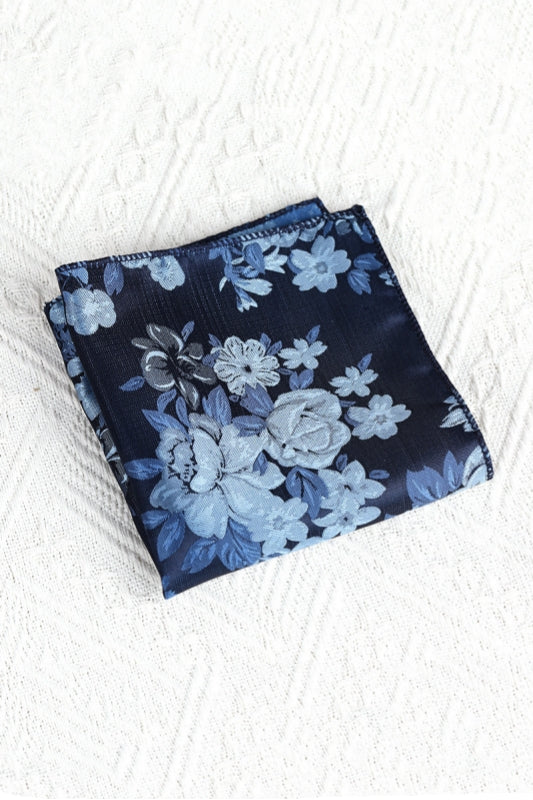 Light Blue Jacquard Satin Men's Pocket Square Main image
