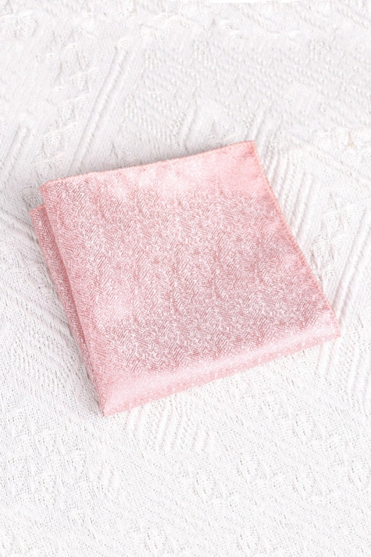 Solid Pink Textured Men's Pocket Square Main image