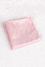 Solid Pink Textured Men's Pocket Square