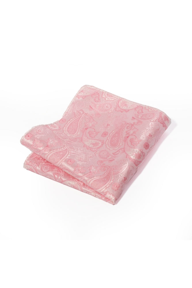 Pink Paisley Jacquard Men's Pocket Square Main image