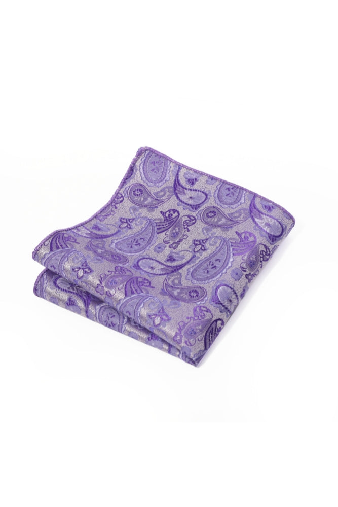 Lilac Paisley Jacquard Men's Pocket Square Main image