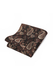 Coffee Paisley Jacquard Men's Pocket Square
