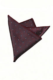 Burgundy Tiny Dot Jacquard Men's Pocket Square