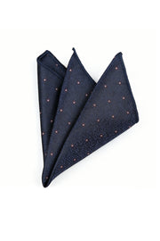 Navy Tiny Dot Jacquard Men's Pocket Square
