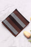 Brown Black White Multi-Stripe Jacquard Men's Pocket Square
