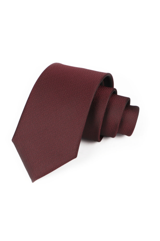 Burgundy Jacquard Men's Formal Tie Main image