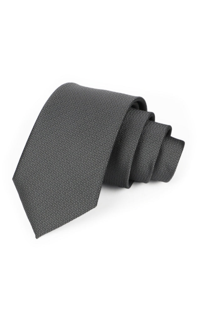 Gray Jacquard Men's Formal Tie Main image