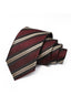 Burgundy Striped Jacquard Formal Tie For Men