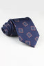 Vintage Navy Geometric Square Jacquard Men's Formal Tie