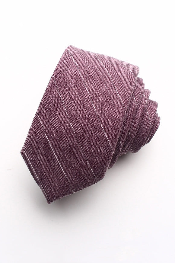 Dusty Mauve Herringbone Striped Formal Tie Main image