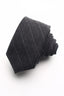 Dark Gray Herringbone Striped Formal Tie