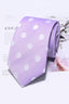 Lilac Base White Striped Dot Jacquard Formal Men Ties
