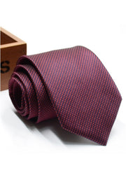 Burgundy Navy Micro Check Business Tie