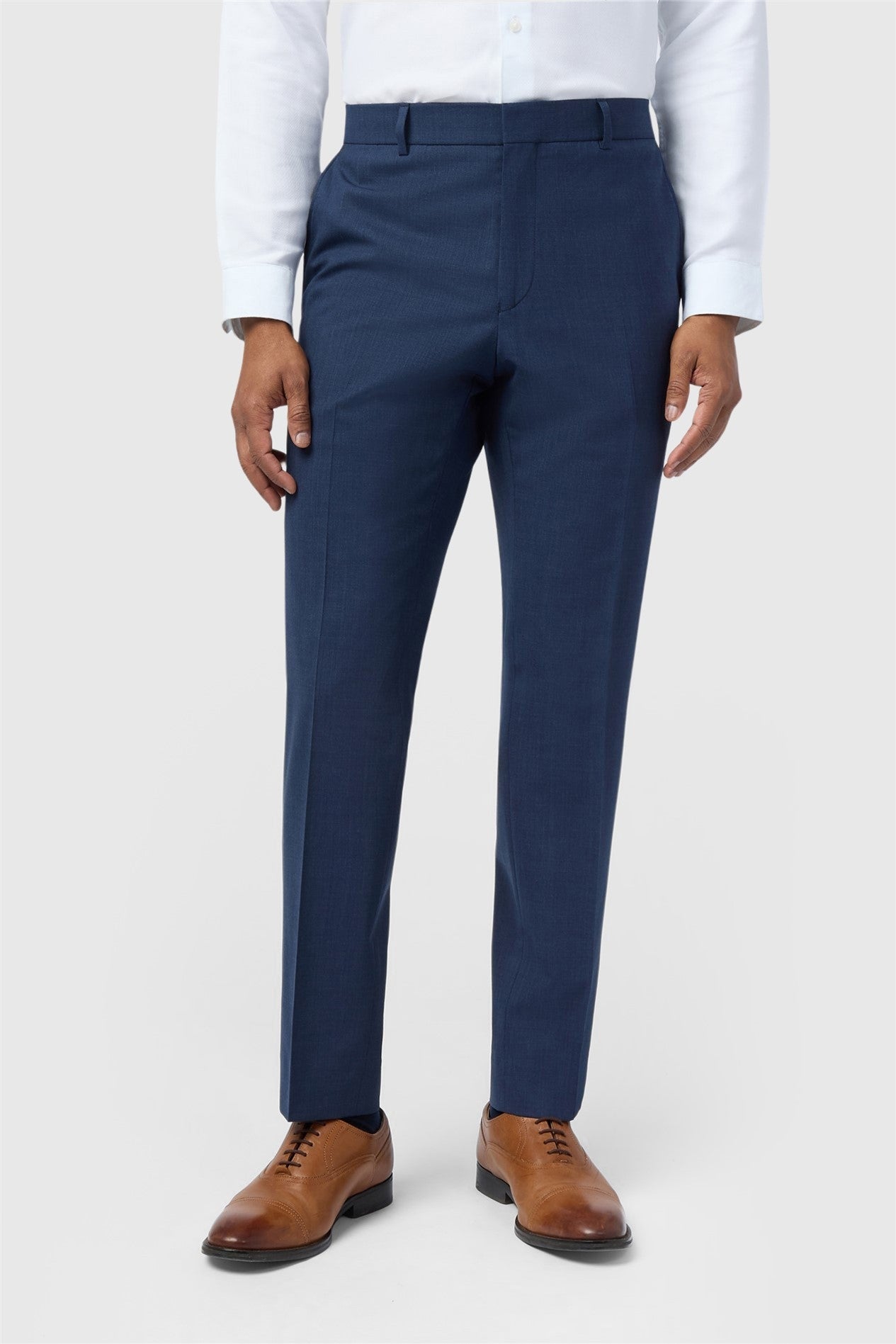 Stylish Blue Stretch Men's Trousers Main image