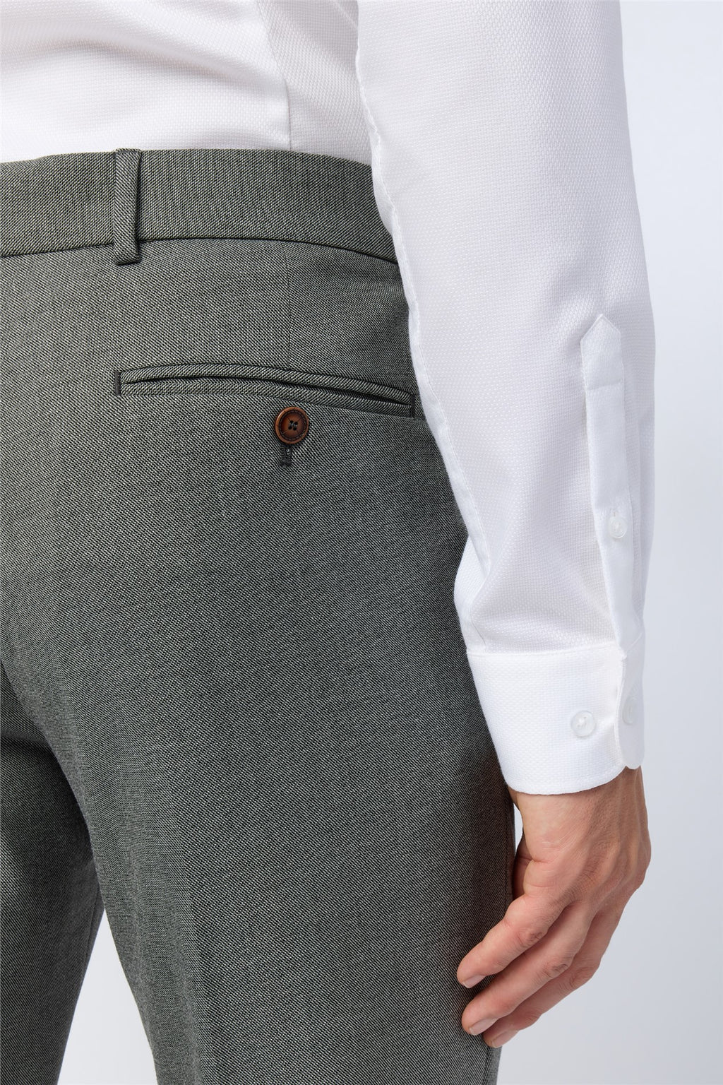 Modern Gray Texture Men's Trousers
