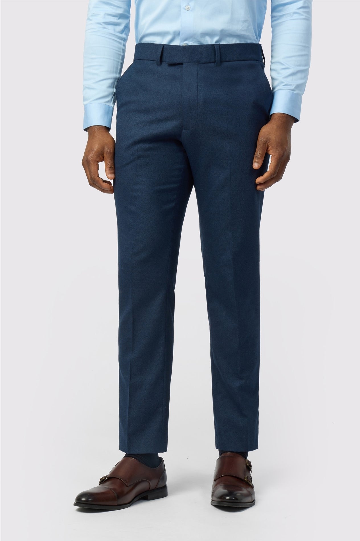 Bespoke Navy Texture Men's Trousers Main image