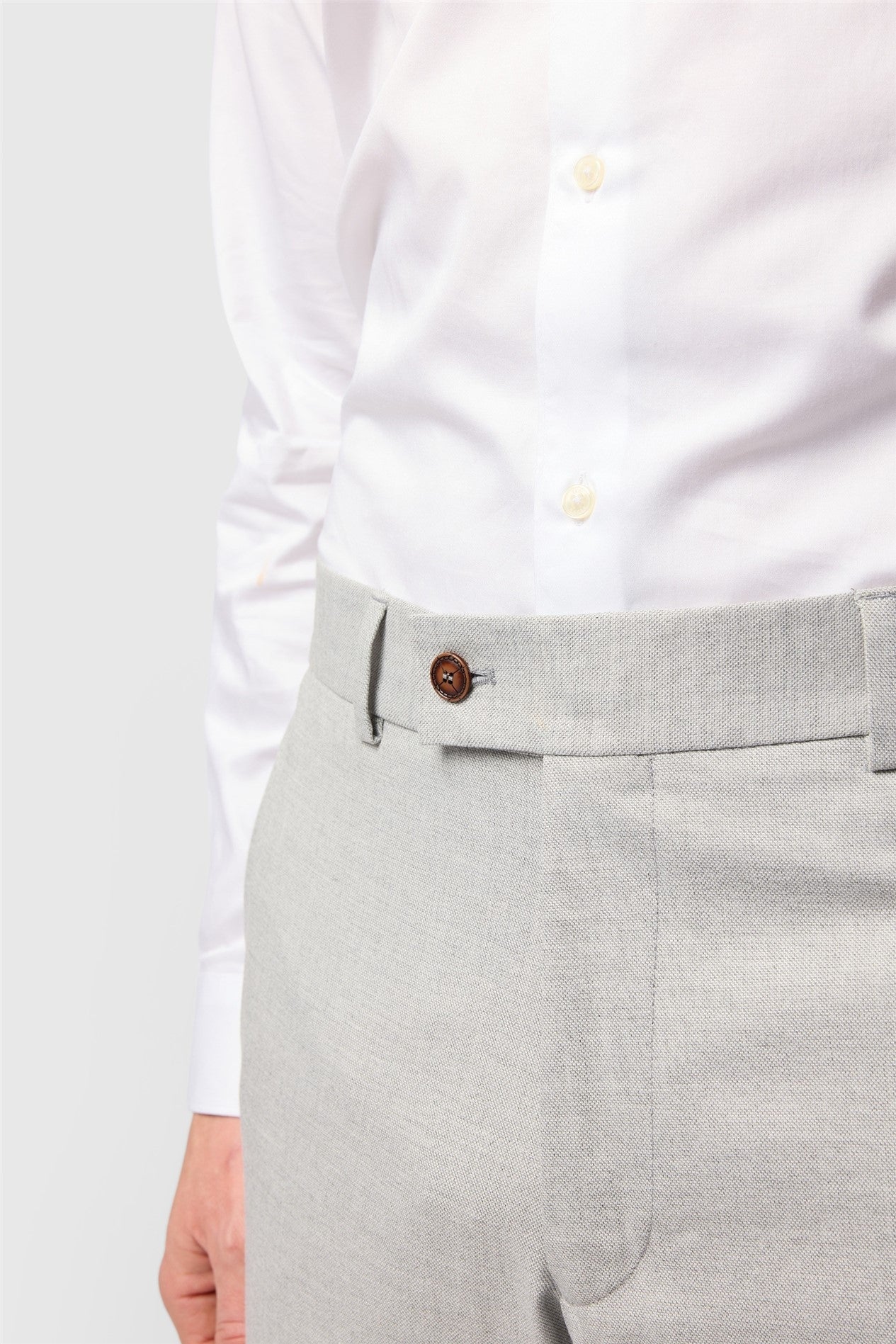 Light Gray Texture Men's Trousers Secondary image