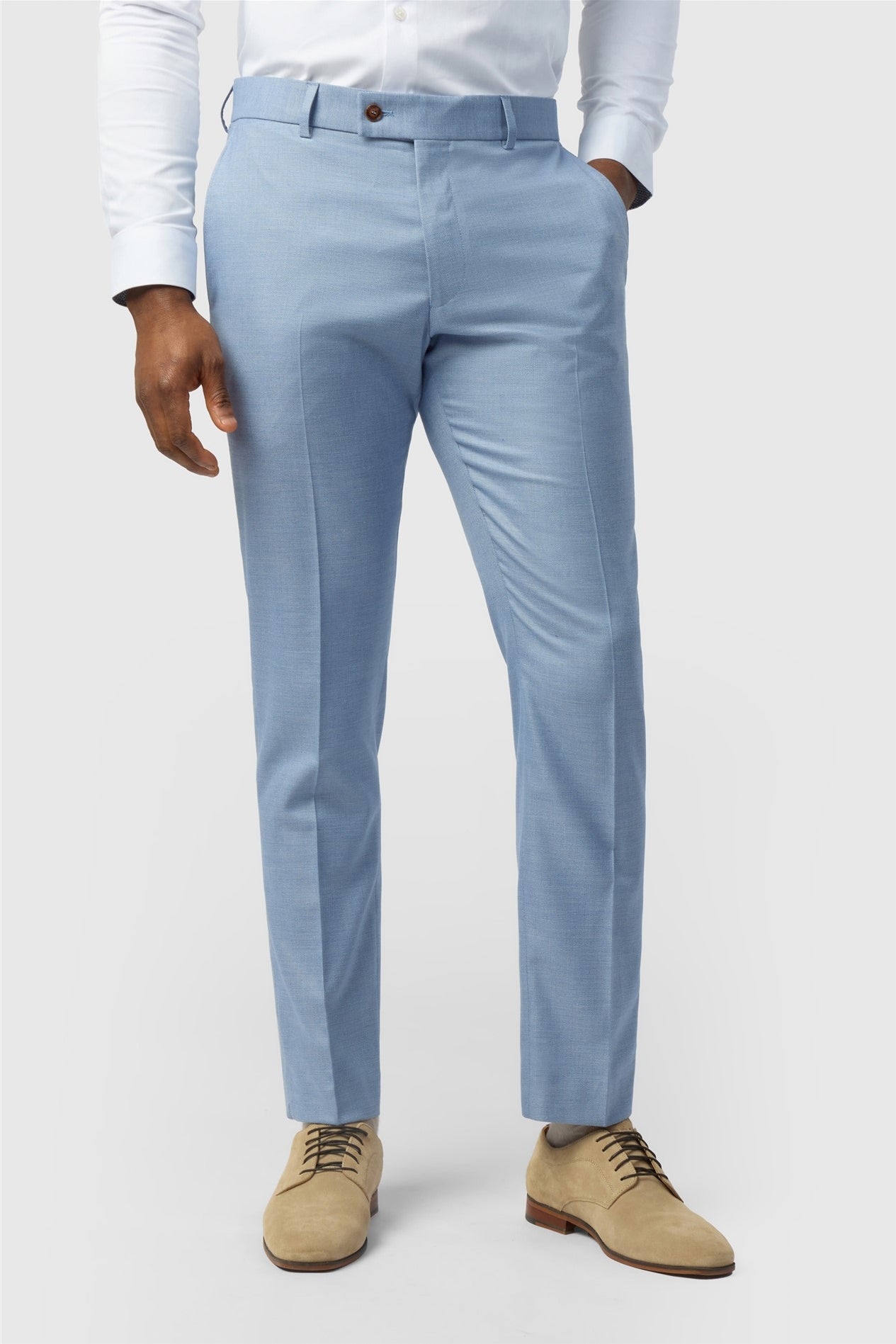 Pale Blue Texture Men's Trousers Main image