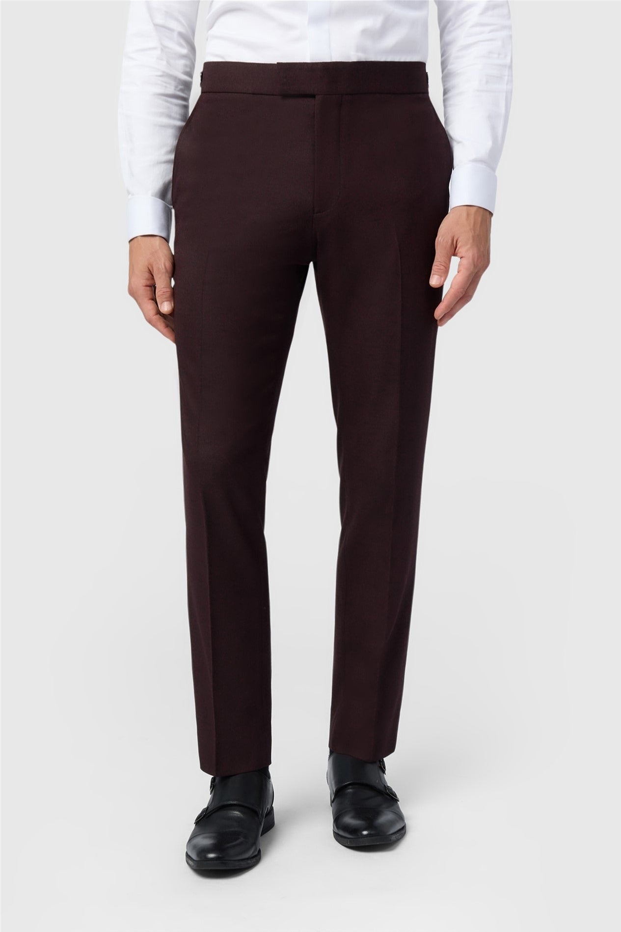 Charming Burgundy Texture Men's Trousers Main image