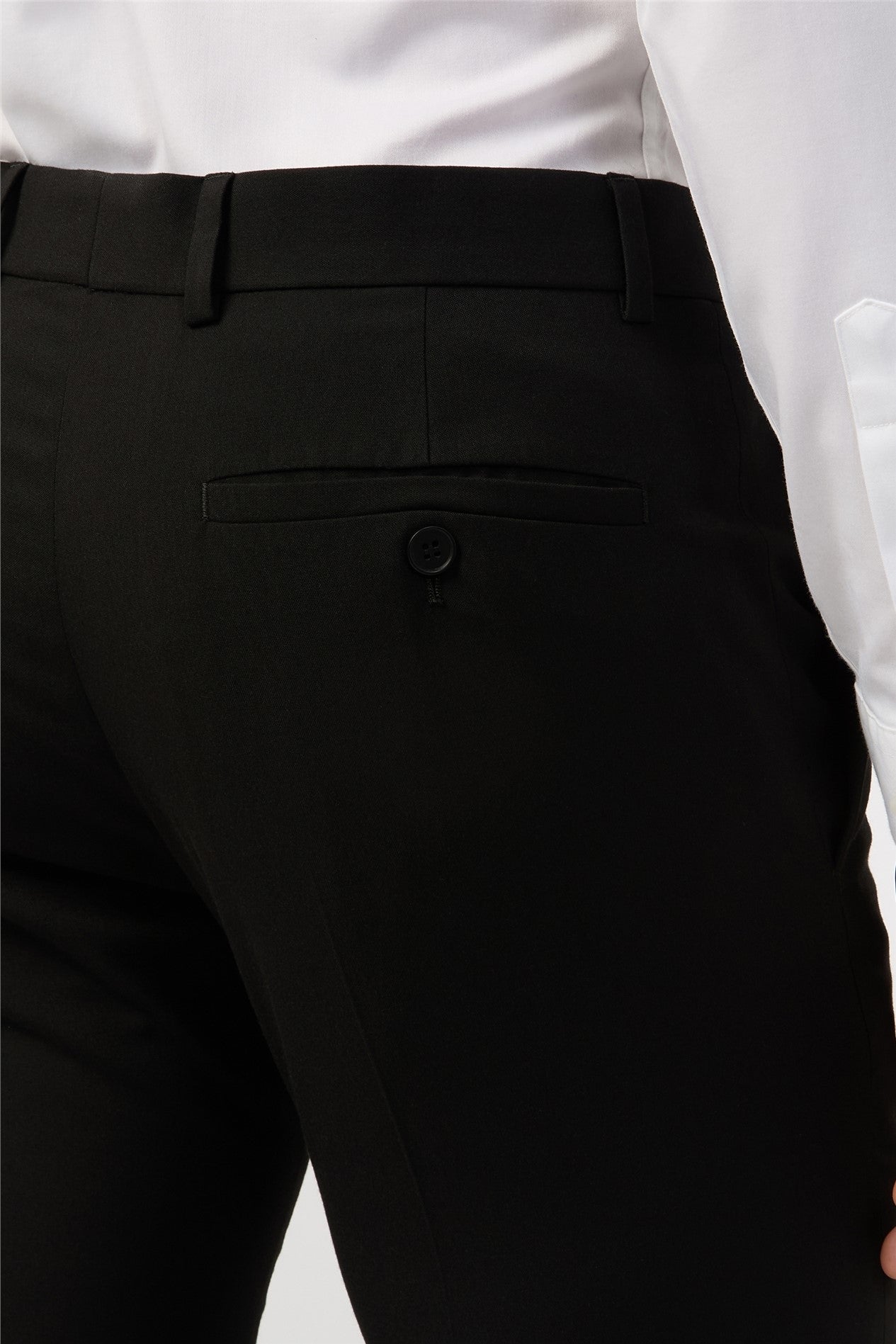 Best Fitted Black Men's Stretch Trousers Secondary image