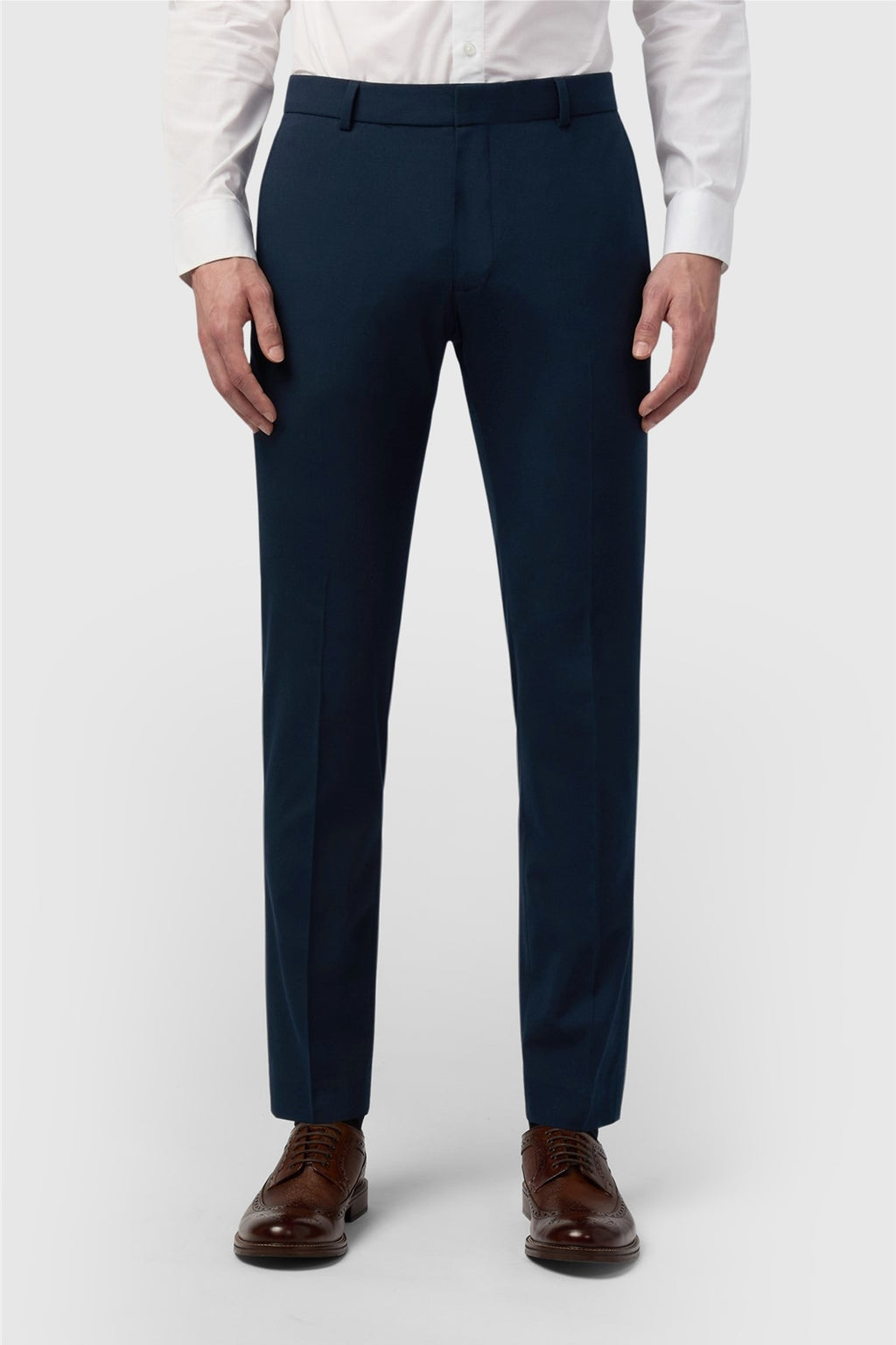 Trendy Navy Men's Stretch Trousers
