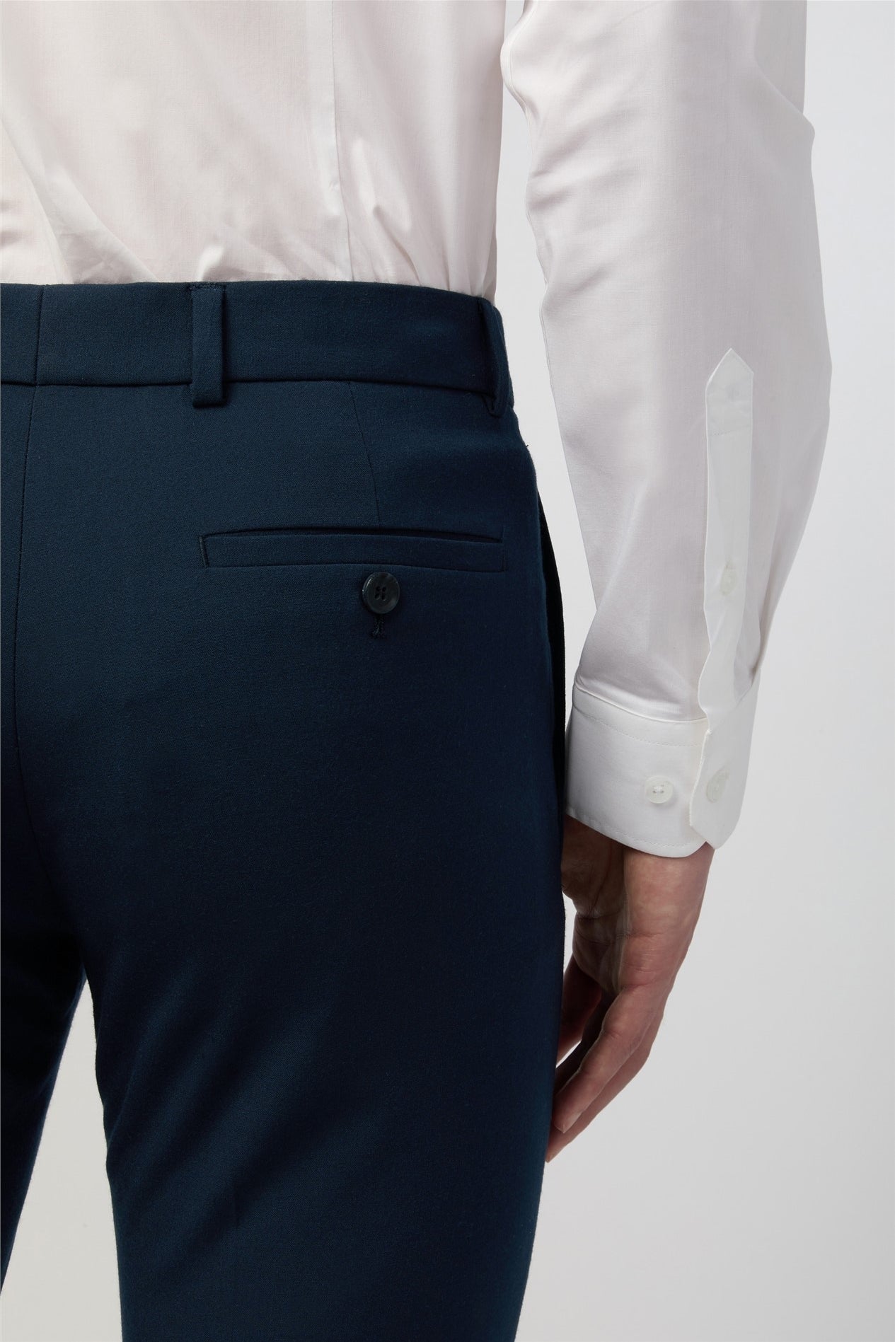 Trendy Navy Men's Stretch Trousers Secondary image