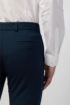 Trendy Navy Men's Stretch Trousers
