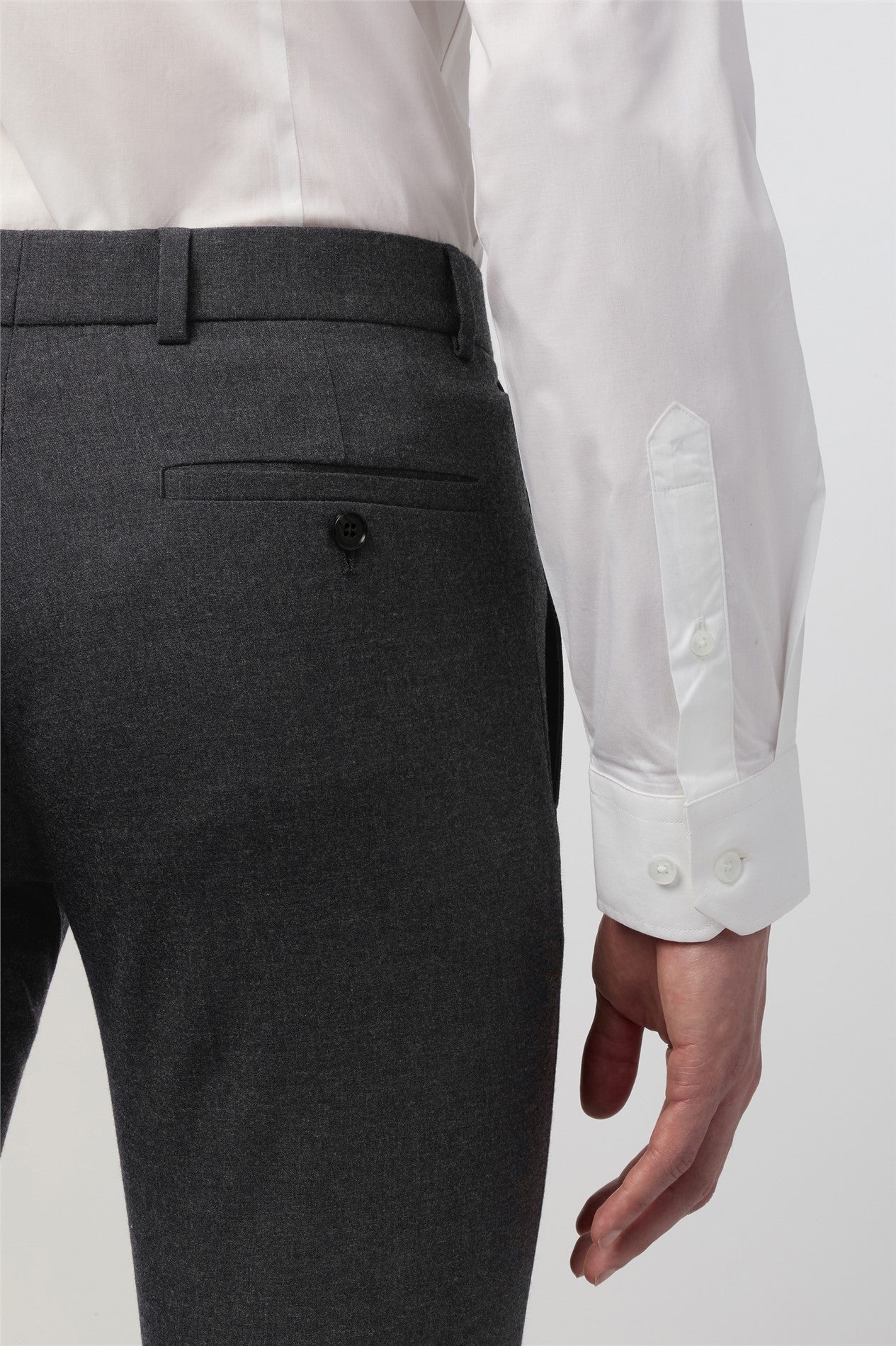Fancy Gray Men's Stretch Trousers Secondary image