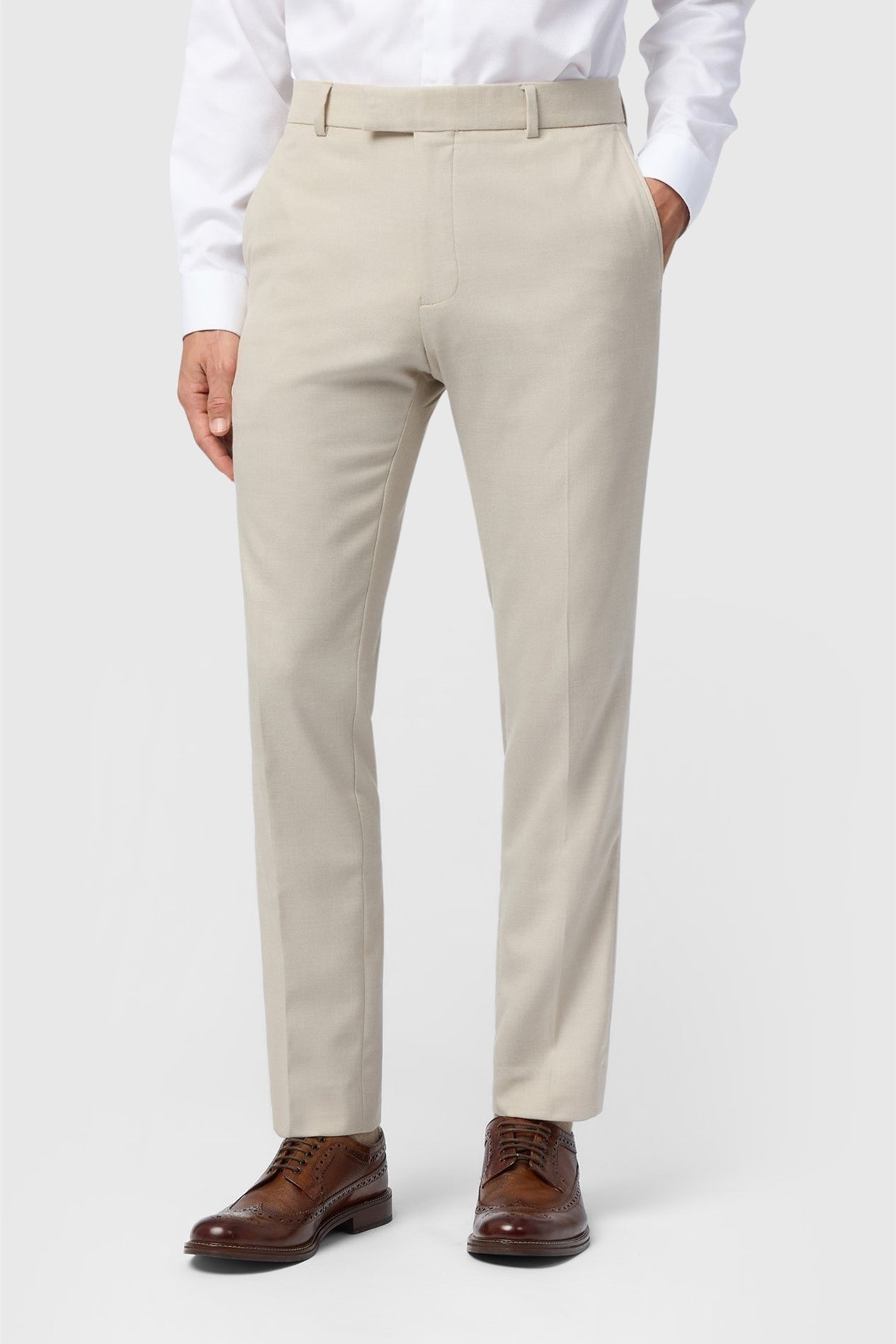 Glamorous Ecru Men's Trousers Main image