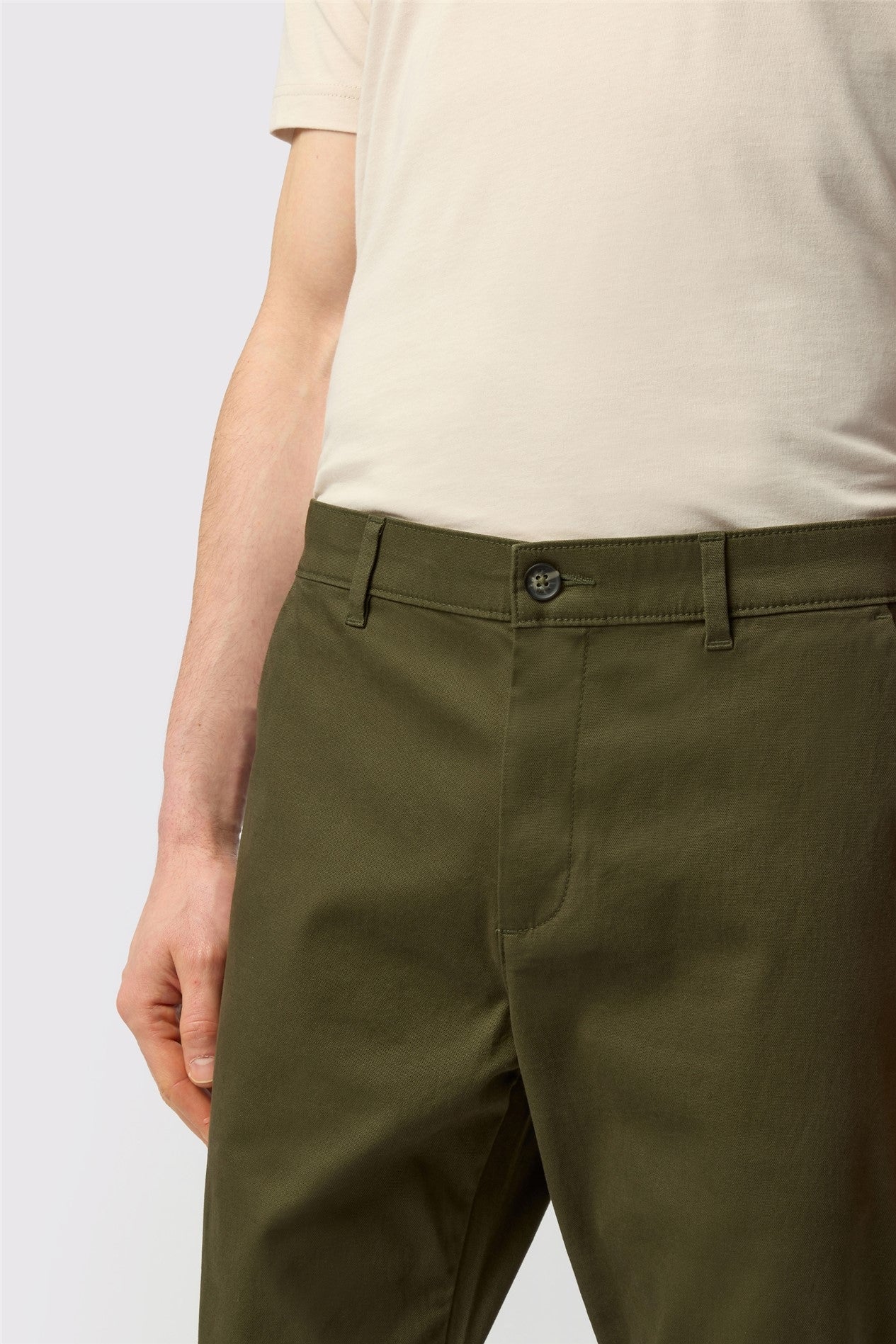 Olive Green Stretch Men's Trousers Secondary image