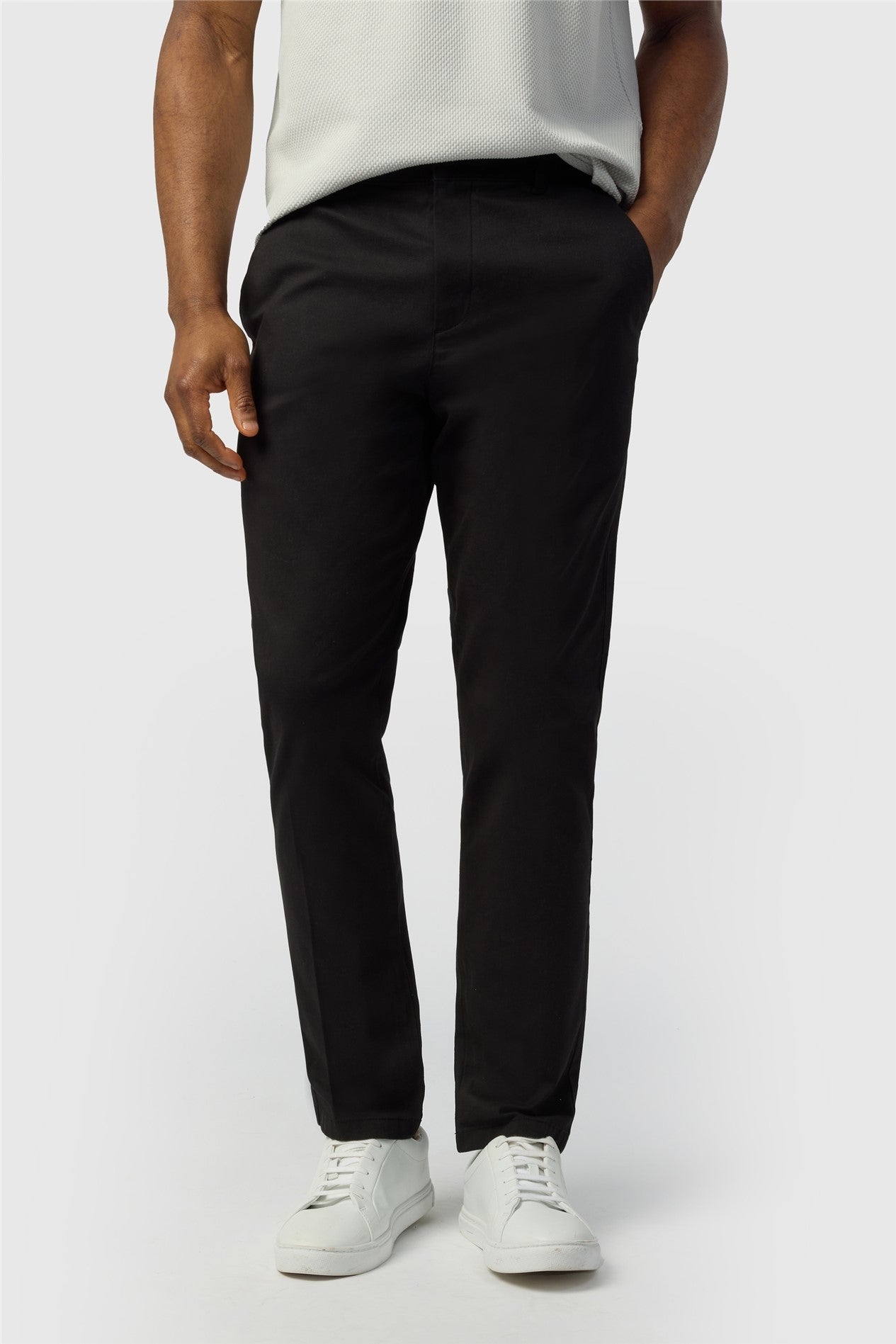 Modern Black Stretch Men's Trousers Main image