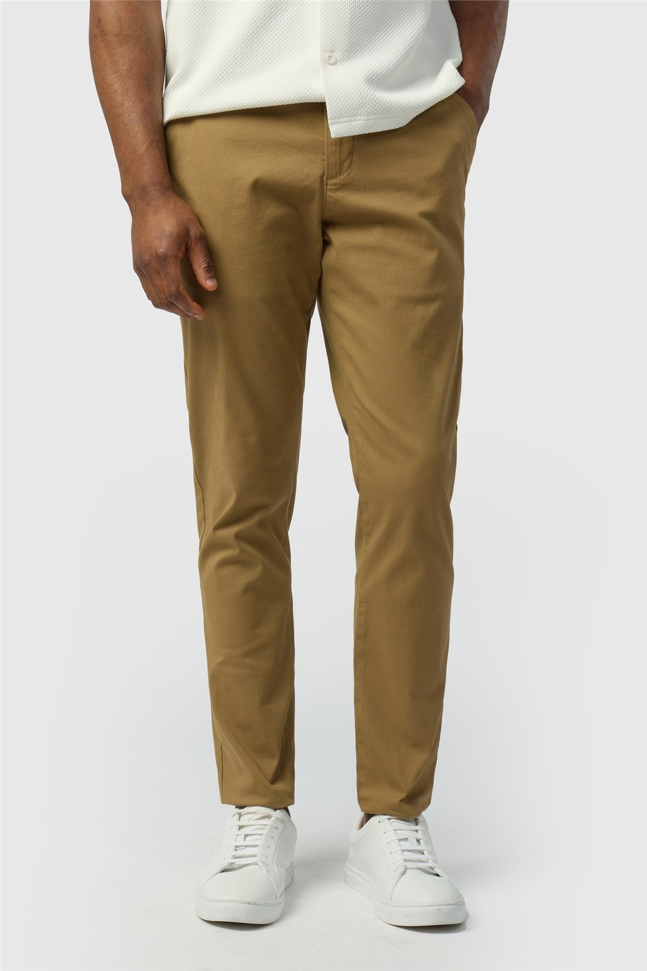Bespoke Tan Stretch Men's Trousers Main image